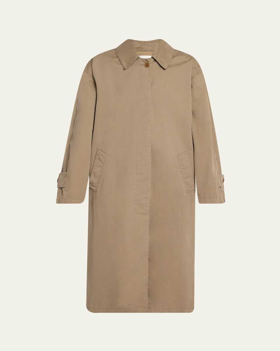 Rocco Cotton-Cashmere Long Trench Coat
